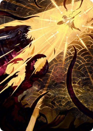 Defiant Strike Art Card [Strixhaven: School of Mages Art Series] MTG Single Magic: The Gathering    | Red Claw Gaming