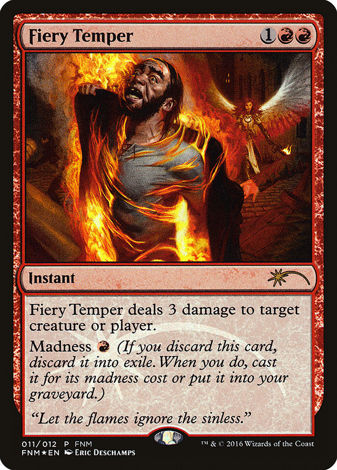 Fiery Temper [Friday Night Magic 2016] MTG Single Magic: The Gathering    | Red Claw Gaming