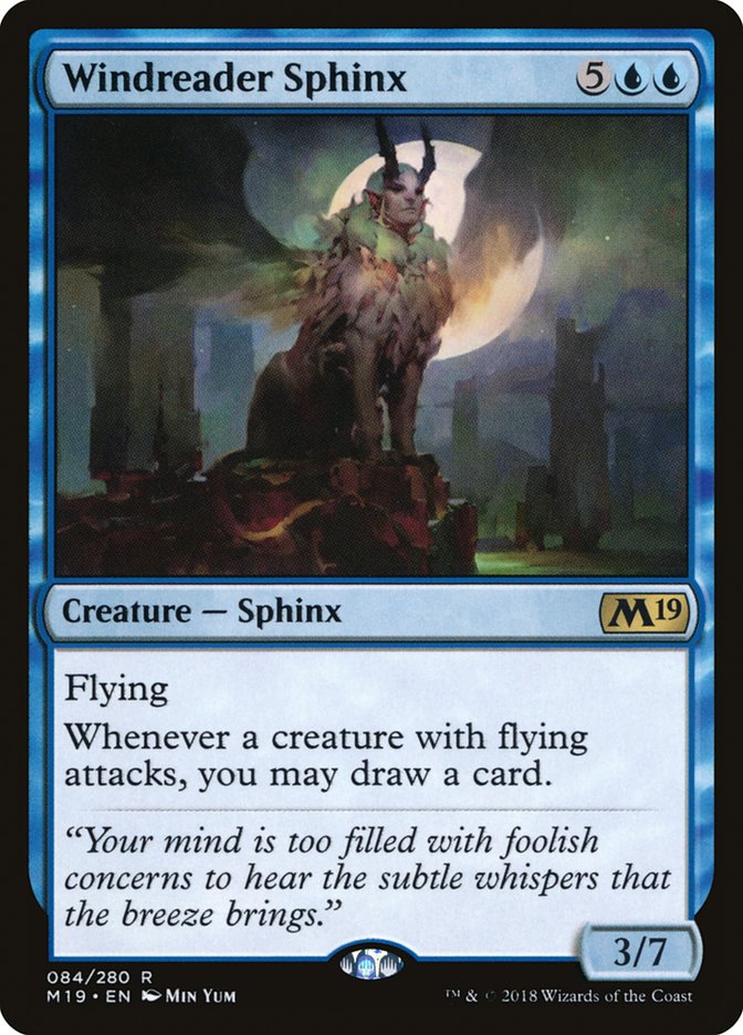 Windreader Sphinx [Core Set 2019] MTG Single Magic: The Gathering    | Red Claw Gaming