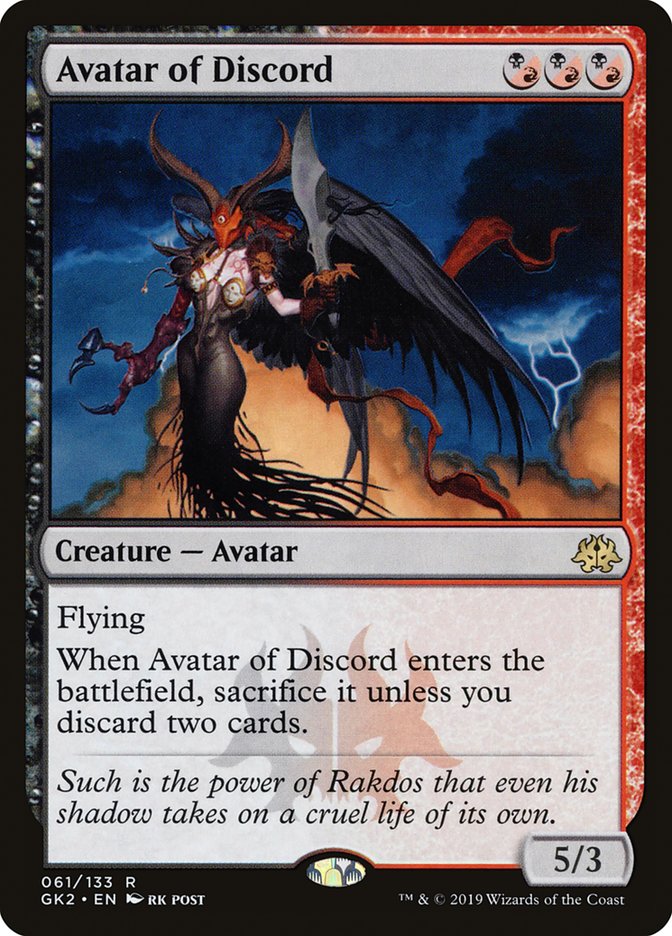 Avatar of Discord [Ravnica Allegiance Guild Kit] MTG Single Magic: The Gathering    | Red Claw Gaming