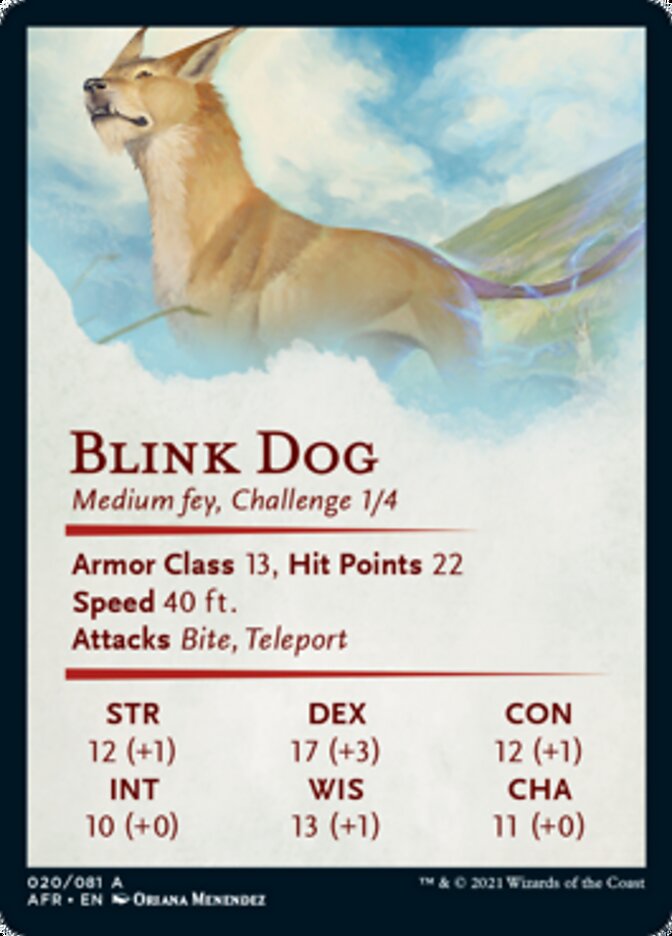 Blink Dog Art Card [Dungeons & Dragons: Adventures in the Forgotten Realms Art Series] MTG Single Magic: The Gathering    | Red Claw Gaming