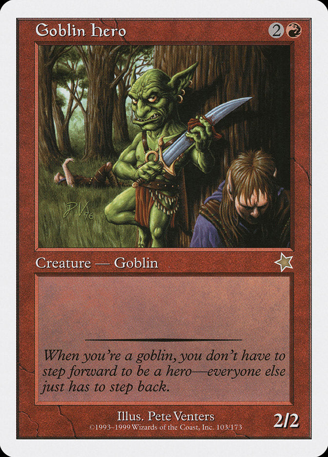 Goblin Hero [Starter 1999] MTG Single Magic: The Gathering    | Red Claw Gaming