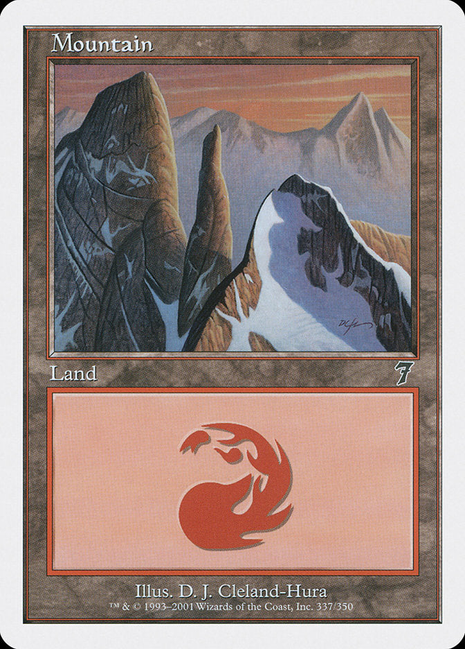 Mountain (337) [Seventh Edition] MTG Single Magic: The Gathering    | Red Claw Gaming