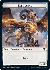 Elemental (003) // Soldier Double-Sided Token [Commander 2020 Tokens] MTG Single Magic: The Gathering    | Red Claw Gaming