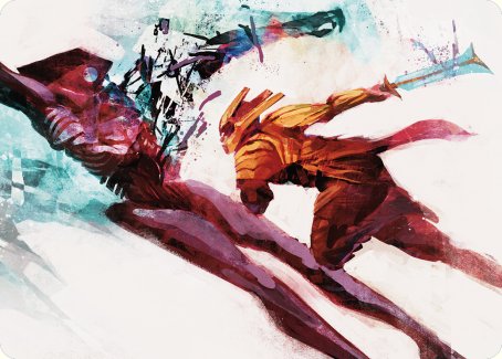 Hexgold Slash Art Card [Phyrexia: All Will Be One Art Series] MTG Single Magic: The Gathering    | Red Claw Gaming