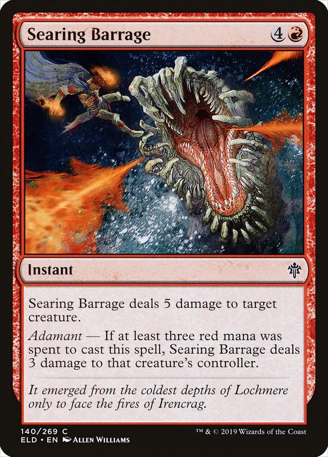 Searing Barrage [Throne of Eldraine] MTG Single Magic: The Gathering    | Red Claw Gaming