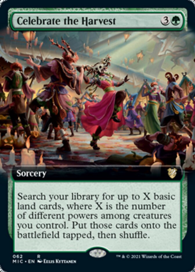 Celebrate the Harvest (Extended Art) [Innistrad: Midnight Hunt Commander] MTG Single Magic: The Gathering    | Red Claw Gaming