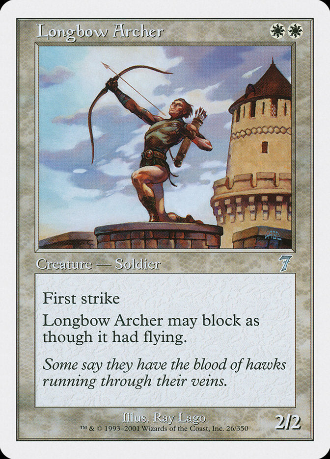 Longbow Archer [Seventh Edition] MTG Single Magic: The Gathering    | Red Claw Gaming