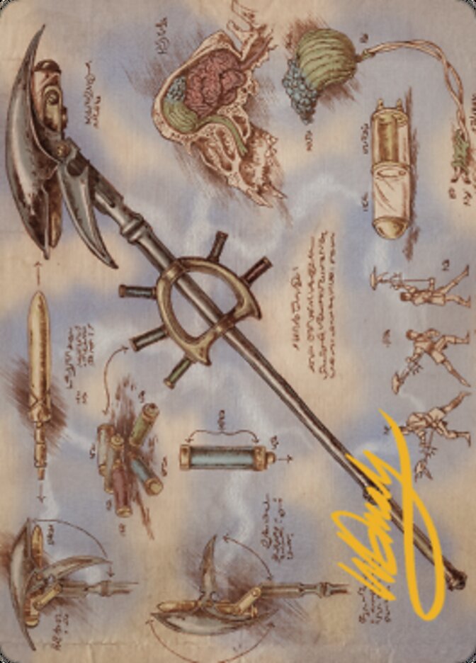 Staff of Domination Art Card (Gold-Stamped Signature) [The Brothers' War Art Series] MTG Single Magic: The Gathering    | Red Claw Gaming