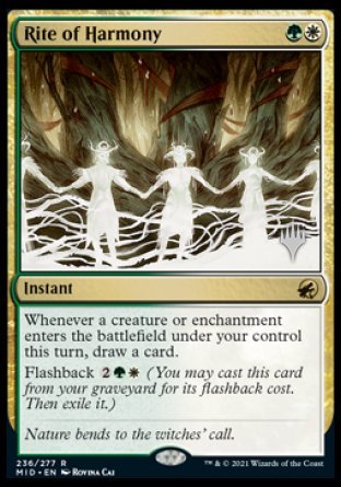 Rite of Harmony (Promo Pack) [Innistrad: Midnight Hunt Promos] MTG Single Magic: The Gathering    | Red Claw Gaming