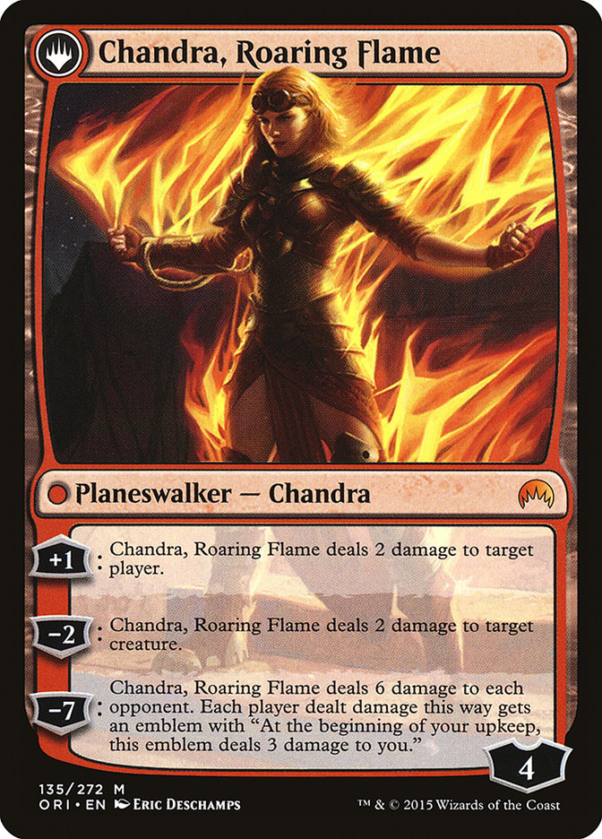 Chandra, Fire of Kaladesh // Chandra, Roaring Flame [Magic Origins] MTG Single Magic: The Gathering    | Red Claw Gaming
