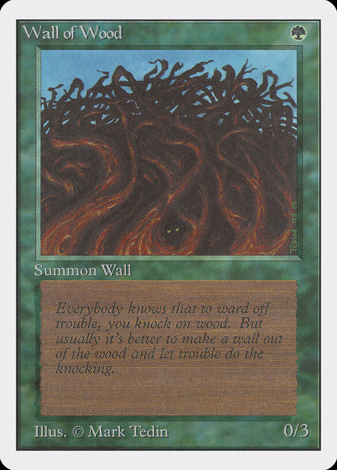 Wall of Wood [Unlimited Edition] MTG Single Magic: The Gathering    | Red Claw Gaming