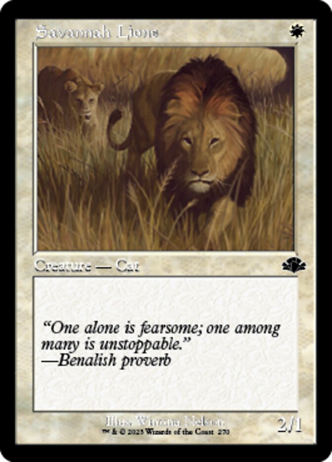 Savannah Lions (Retro) [Dominaria Remastered] MTG Single Magic: The Gathering    | Red Claw Gaming