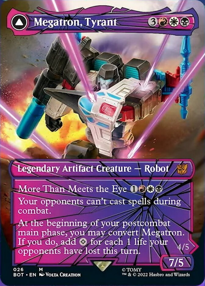 Megatron, Tyrant // Megatron, Destructive Force (Shattered Glass) [Transformers] MTG Single Magic: The Gathering    | Red Claw Gaming