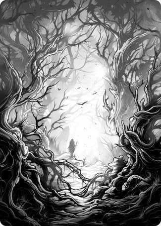 Forest 1 Art Card [Innistrad: Midnight Hunt Art Series] MTG Single Magic: The Gathering    | Red Claw Gaming