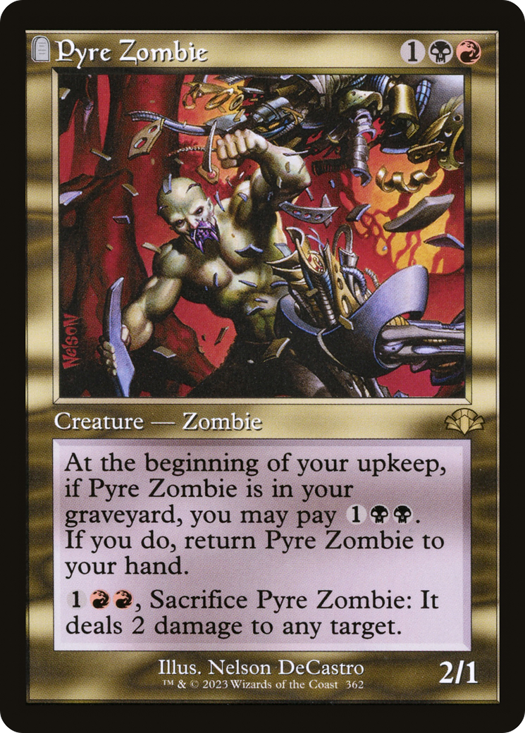 Pyre Zombie (Retro) [Dominaria Remastered] MTG Single Magic: The Gathering    | Red Claw Gaming
