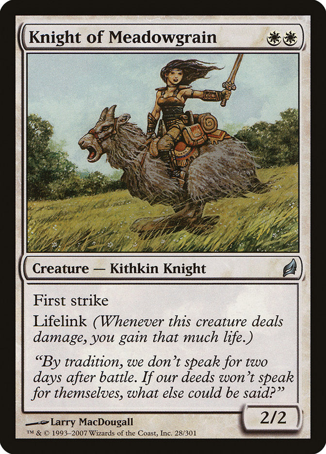 Knight of Meadowgrain [Lorwyn] MTG Single Magic: The Gathering    | Red Claw Gaming