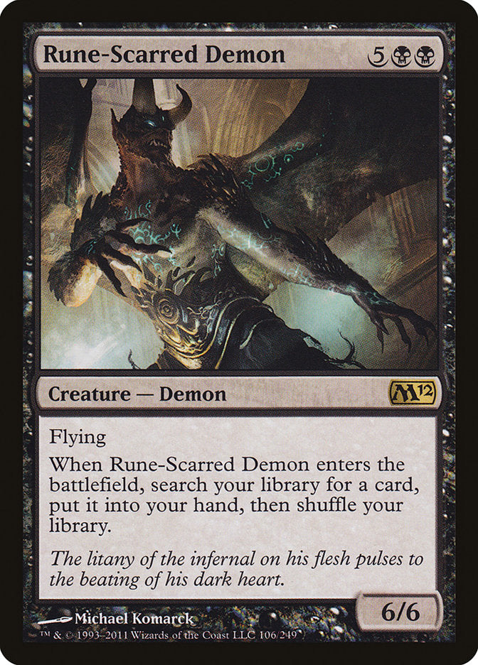 Rune-Scarred Demon [Magic 2012] MTG Single Magic: The Gathering    | Red Claw Gaming