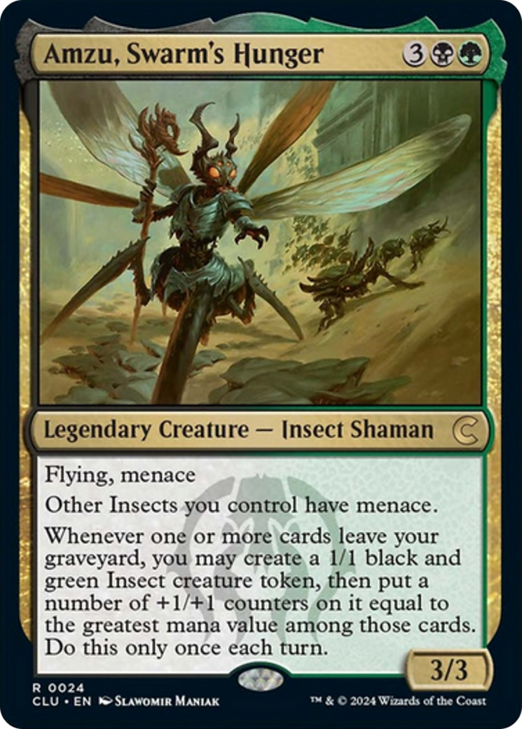 Amzu, Swarm's Hunger [Ravnica: Clue Edition] MTG Single Magic: The Gathering    | Red Claw Gaming
