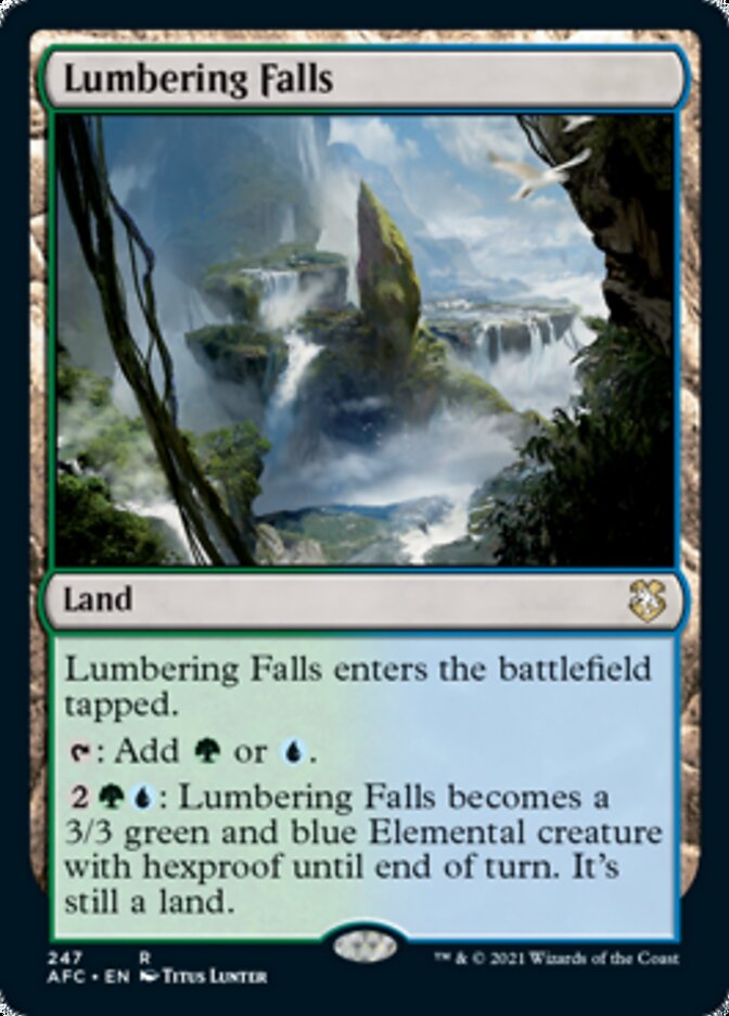 Lumbering Falls [Dungeons & Dragons: Adventures in the Forgotten Realms Commander] MTG Single Magic: The Gathering    | Red Claw Gaming