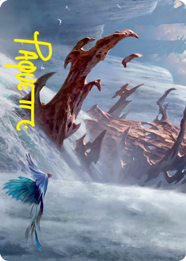 Island Art Card (Gold-Stamped Signature) [Strixhaven: School of Mages Art Series] MTG Single Magic: The Gathering    | Red Claw Gaming