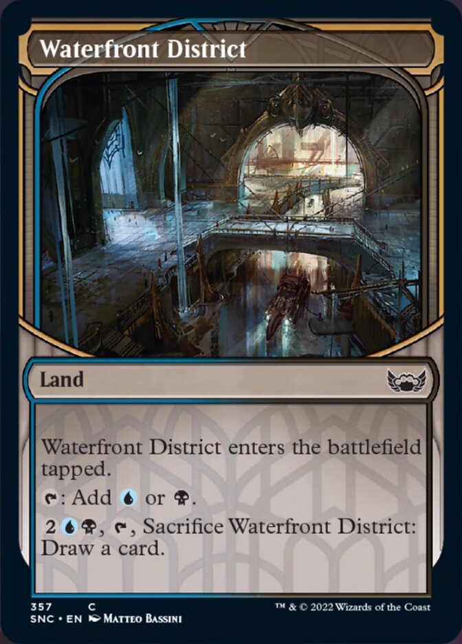 Waterfront District (Showcase Skyscraper) [Streets of New Capenna] MTG Single Magic: The Gathering    | Red Claw Gaming