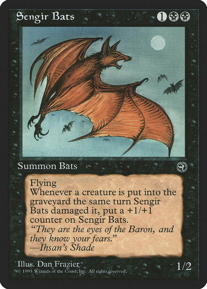 Sengir Bats (Ihsan's Shade Flavor Text) [Homelands] MTG Single Magic: The Gathering    | Red Claw Gaming