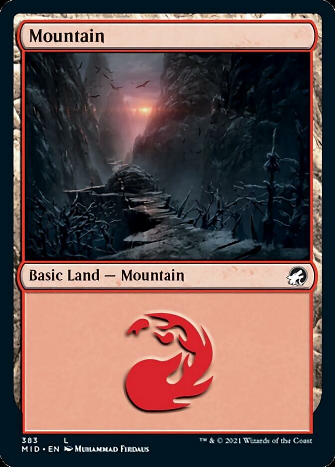 Mountain (383) [Innistrad: Midnight Hunt] MTG Single Magic: The Gathering    | Red Claw Gaming