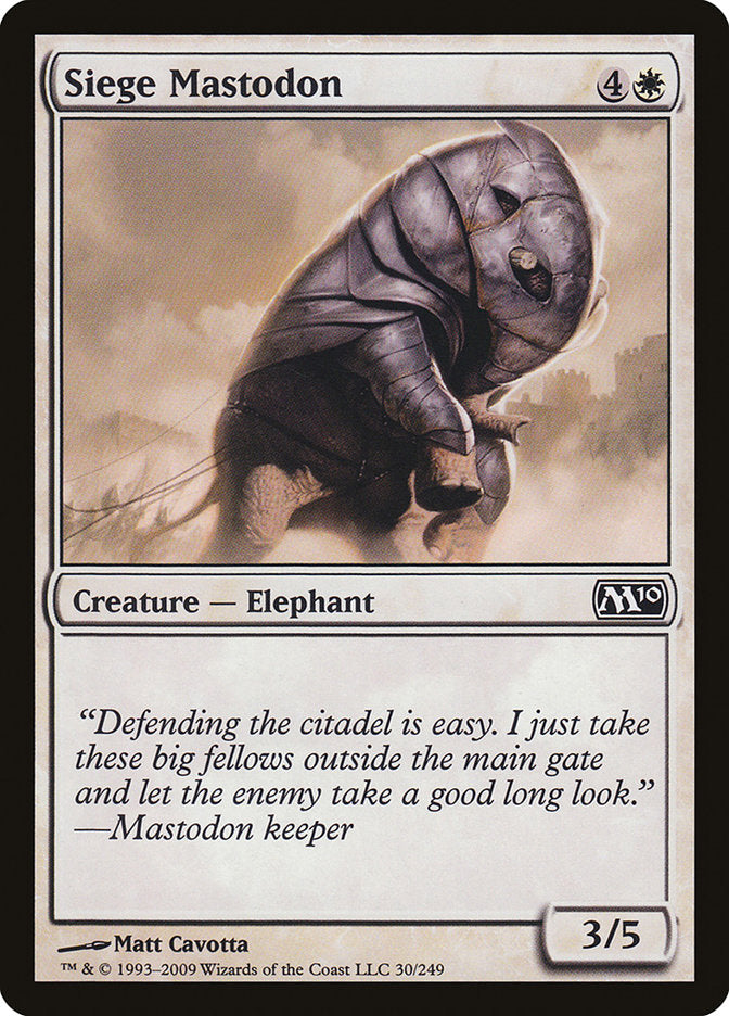 Siege Mastodon [Magic 2010] MTG Single Magic: The Gathering    | Red Claw Gaming