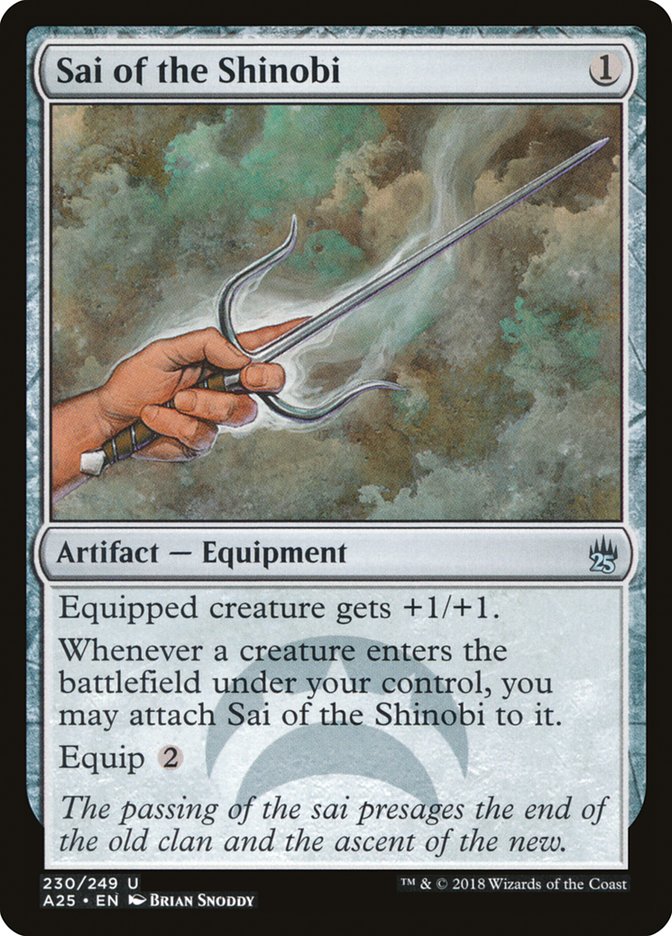 Sai of the Shinobi [Masters 25] MTG Single Magic: The Gathering    | Red Claw Gaming