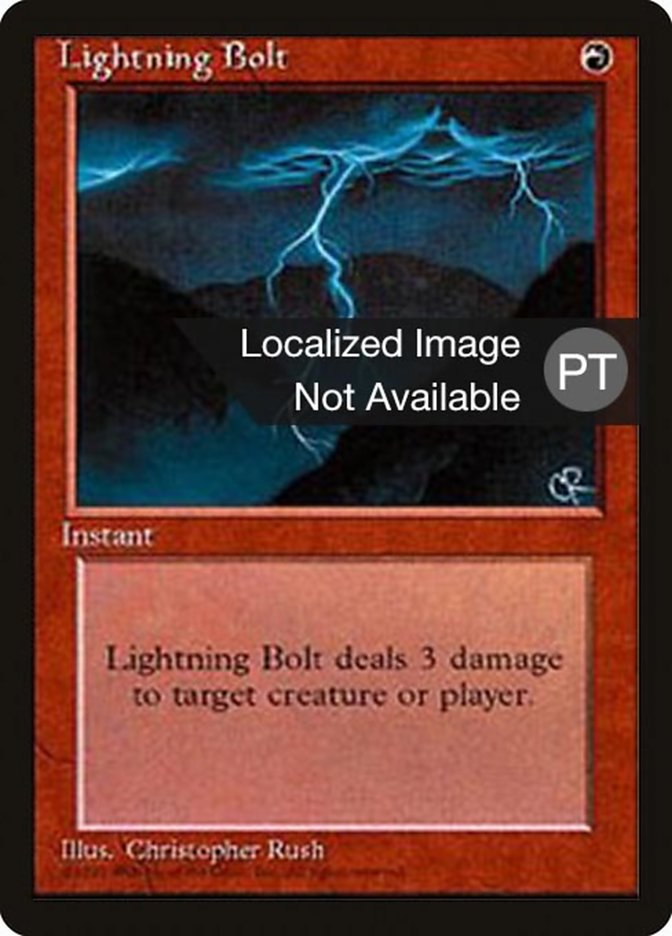 Lightning Bolt [Fourth Edition (Foreign Black Border)] MTG Single Magic: The Gathering    | Red Claw Gaming