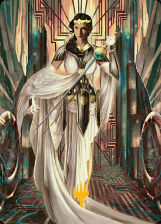 Elspeth Resplendent 2 Art Card (Gold-Stamped Signature) [Streets of New Capenna Art Series] MTG Single Magic: The Gathering    | Red Claw Gaming