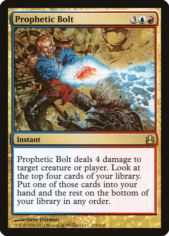 Prophetic Bolt [Commander 2011] MTG Single Magic: The Gathering    | Red Claw Gaming
