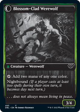 Weaver of Blossoms // Blossom-Clad Werewolf [Innistrad: Double Feature] MTG Single Magic: The Gathering    | Red Claw Gaming