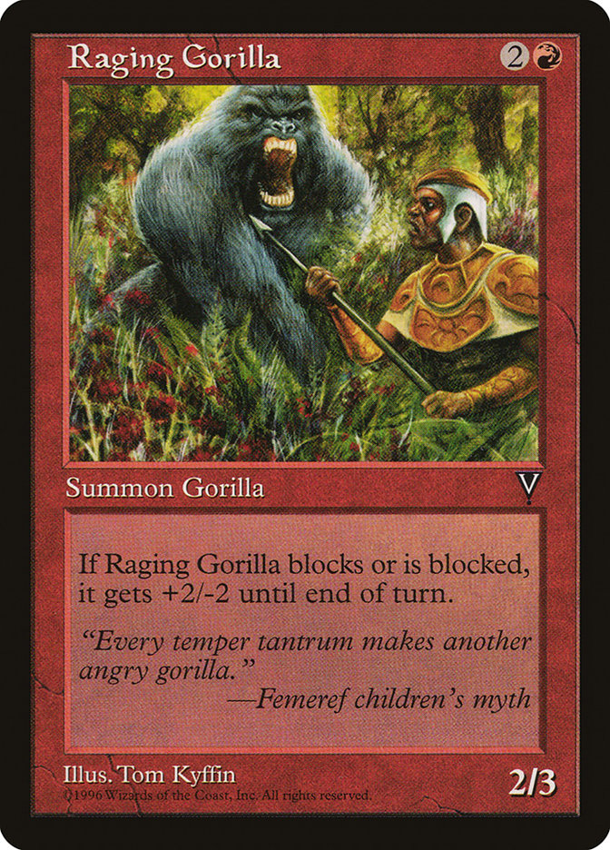 Raging Gorilla [Visions] MTG Single Magic: The Gathering    | Red Claw Gaming