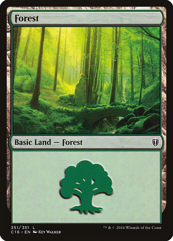 Forest (351) [Commander 2016] MTG Single Magic: The Gathering    | Red Claw Gaming