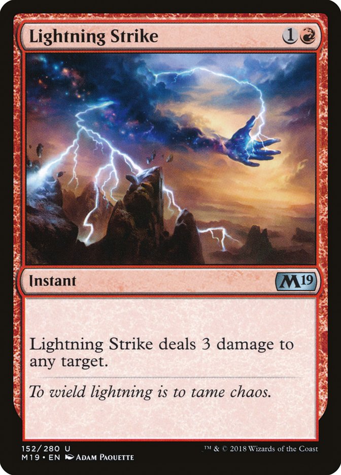 Lightning Strike [Core Set 2019] MTG Single Magic: The Gathering    | Red Claw Gaming