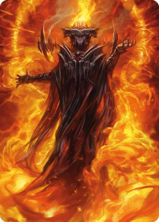 Sauron, the Dark Lord Art Card [The Lord of the Rings: Tales of Middle-earth Art Series] MTG Single Magic: The Gathering    | Red Claw Gaming