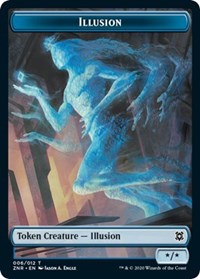 Illusion // Plant Double-Sided Token [Zendikar Rising Tokens] MTG Single Magic: The Gathering    | Red Claw Gaming
