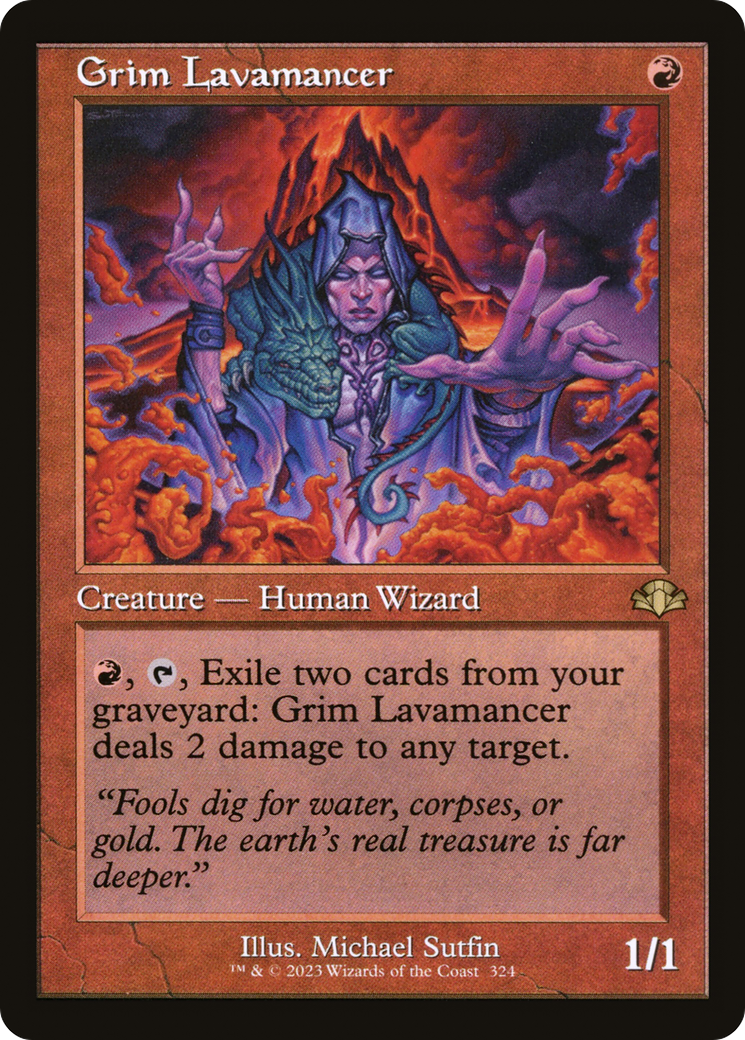 Grim Lavamancer (Retro) [Dominaria Remastered] MTG Single Magic: The Gathering    | Red Claw Gaming