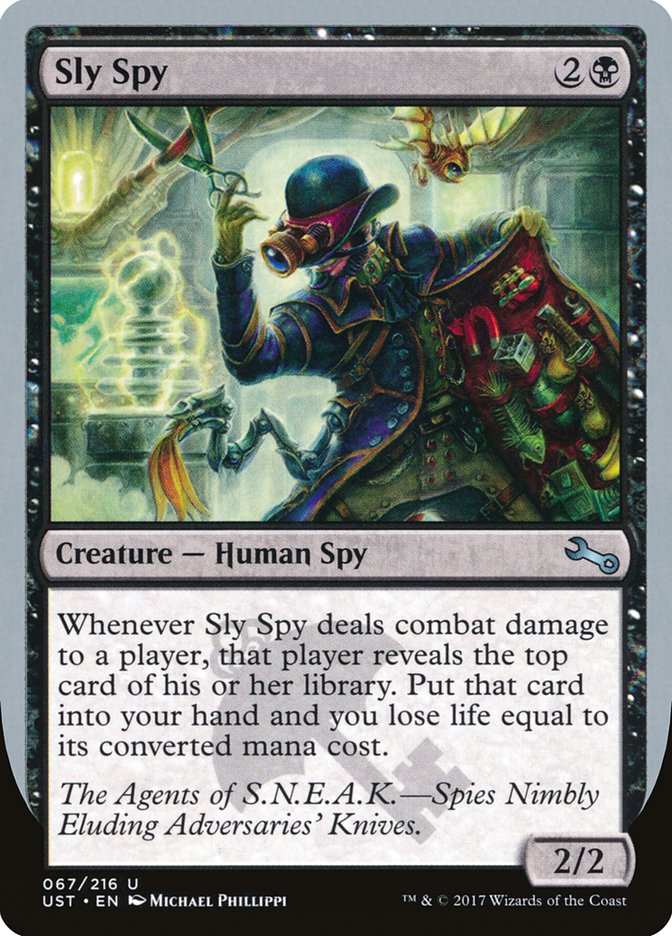 Sly Spy ("Spies Nimbly Eluding Adversaries' Knives") [Unstable] MTG Single Magic: The Gathering    | Red Claw Gaming