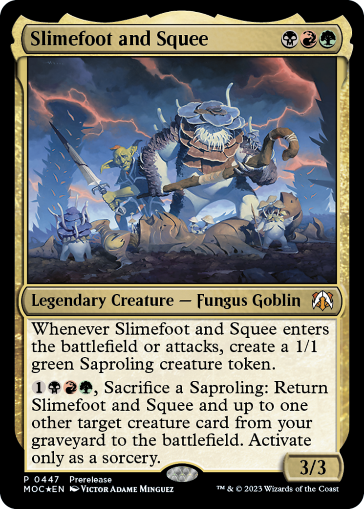 Slimefoot and Squee [March of the Machine Commander Prerelease Promos] MTG Single Magic: The Gathering    | Red Claw Gaming