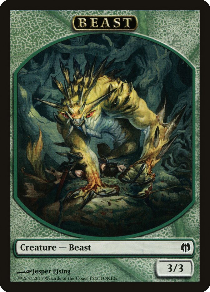 Beast Token [Duel Decks: Heroes vs. Monsters Tokens] MTG Single Magic: The Gathering    | Red Claw Gaming