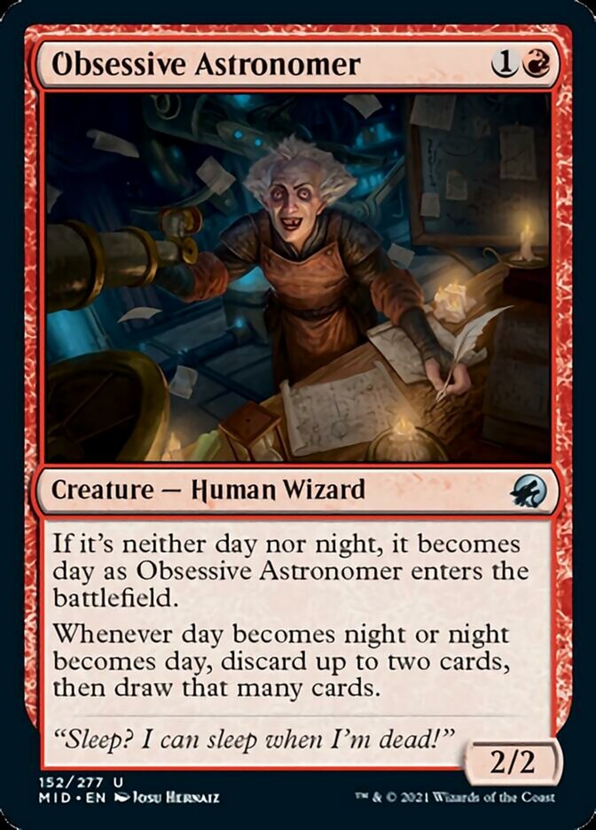 Obsessive Astronomer [Innistrad: Midnight Hunt] MTG Single Magic: The Gathering    | Red Claw Gaming