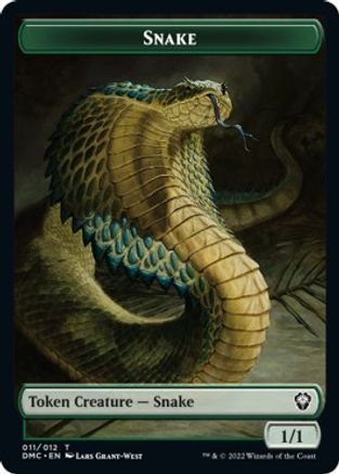 Human // Snake Double-Sided Token [Dominaria United Commander Tokens] MTG Single Magic: The Gathering    | Red Claw Gaming