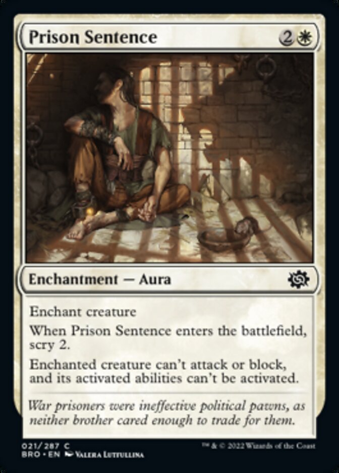 Prison Sentence [The Brothers' War] MTG Single Magic: The Gathering    | Red Claw Gaming
