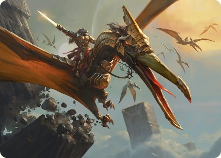 Skyhunter Strike Force Art Card [Phyrexia: All Will Be One Art Series] MTG Single Magic: The Gathering    | Red Claw Gaming