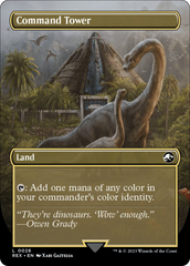 Command Tower // Commander Tower (Borderless) [Jurassic World Collection] MTG Single Magic: The Gathering    | Red Claw Gaming