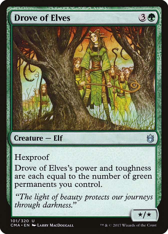 Drove of Elves [Commander Anthology] MTG Single Magic: The Gathering    | Red Claw Gaming