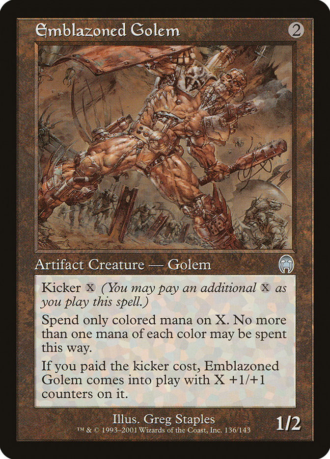 Emblazoned Golem [Apocalypse] MTG Single Magic: The Gathering    | Red Claw Gaming